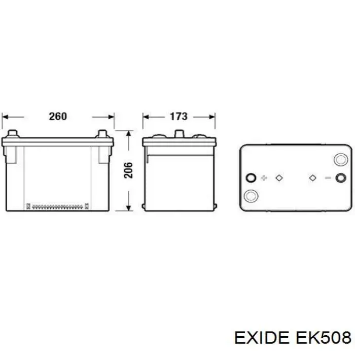Bateria recarregável (PILHA) Exide EK508 preço, a partir de 221,90 USD
