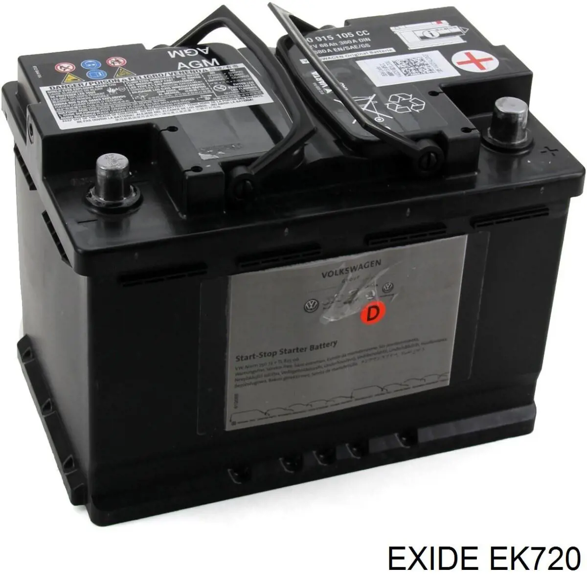 EK720 Exide Bateria recarregável (PILHA)