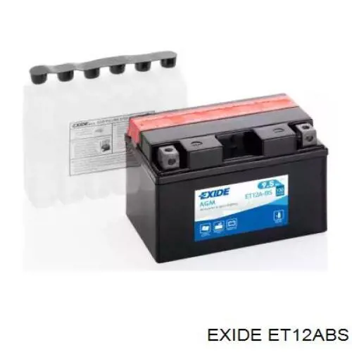 ET12ABS Exide Bateria recarregável (PILHA)