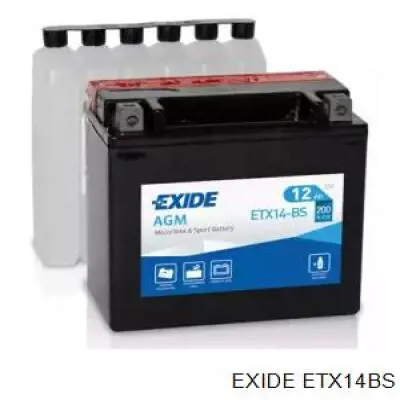 ETX14BS Exide Bateria recarregável (PILHA)