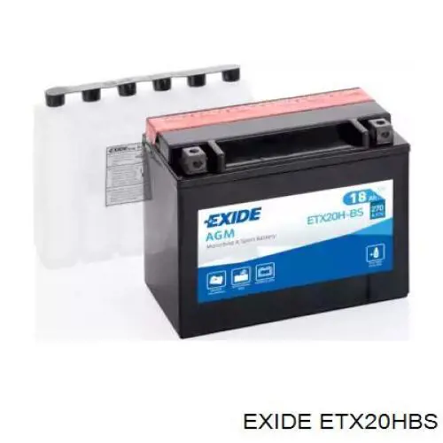 ETX20HBS Exide Bateria recarregável (PILHA)