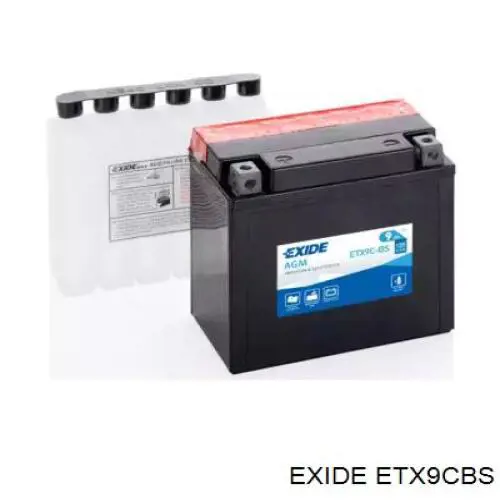 ETX9CBS Exide Bateria recarregável (PILHA)