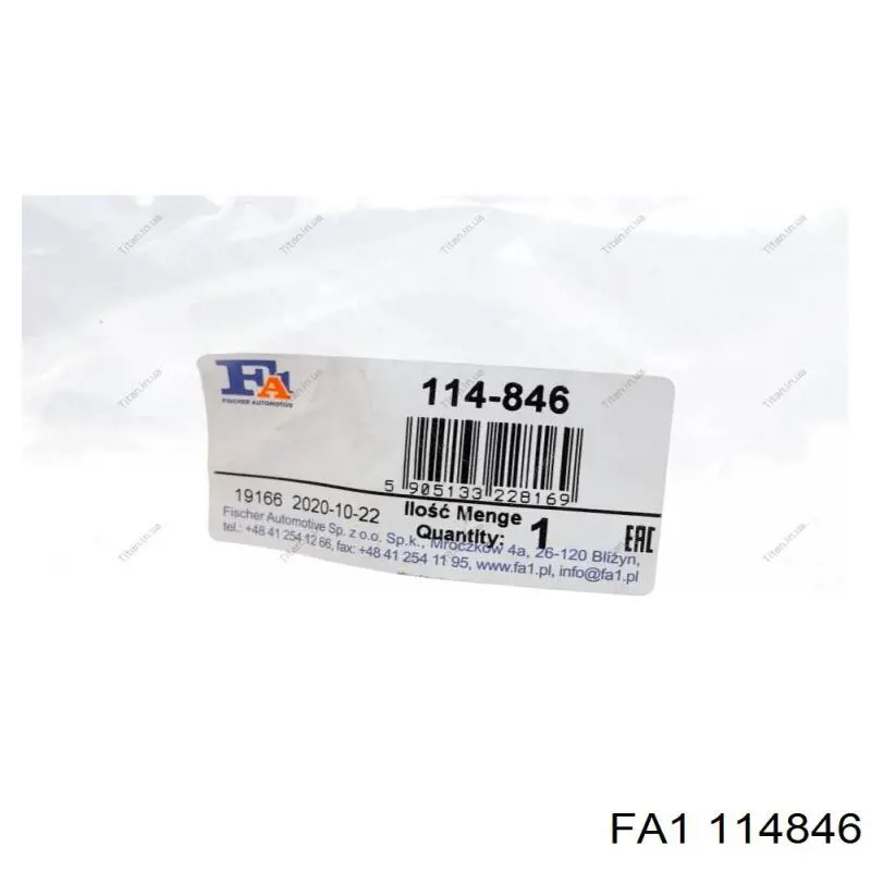 Braçadeira de silenciador dianteira FA1 114846 preço, a partir de 12,41 USD