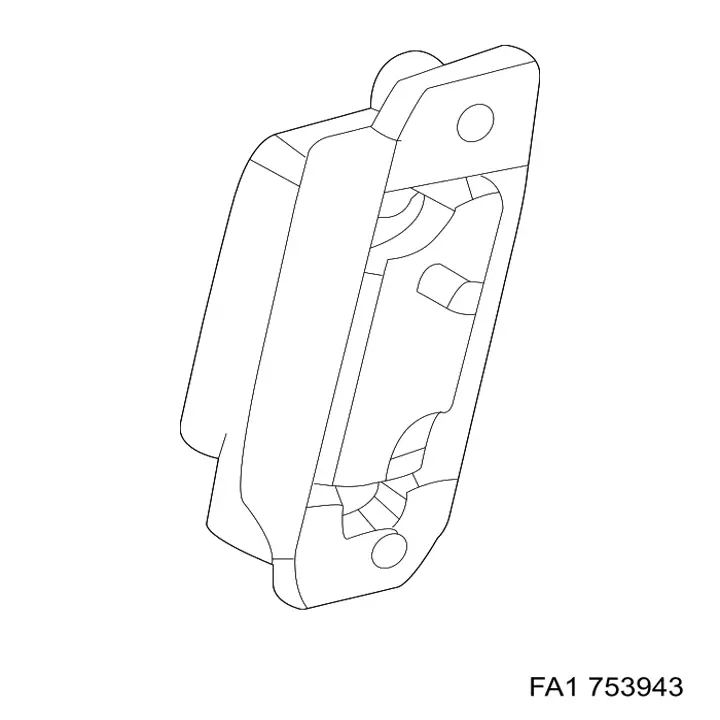 753943 FA1 Coxim de fixação do silenciador