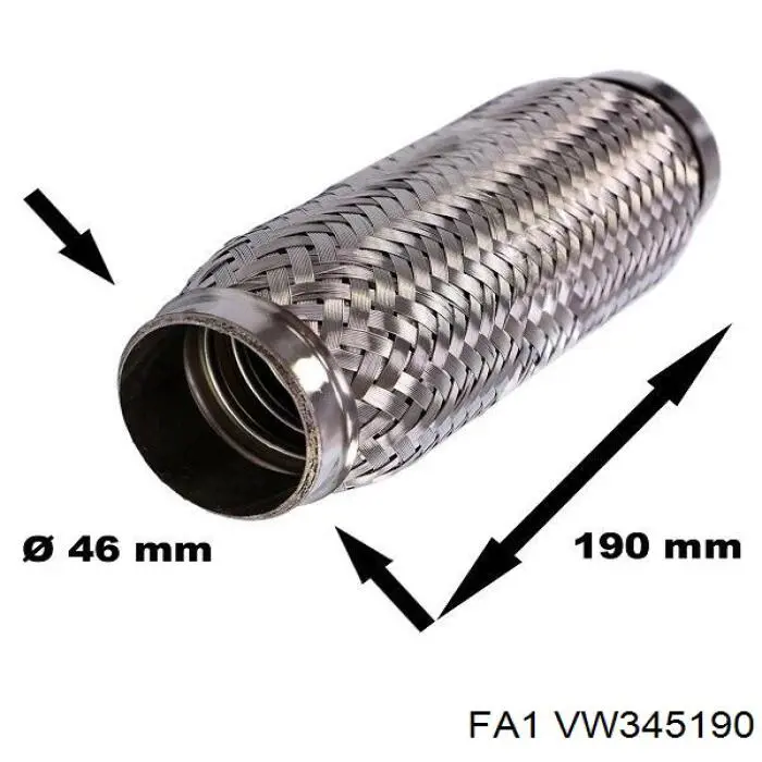 Ondulação do silenciador FA1 VW345190 preço, a partir de 21,41 USD