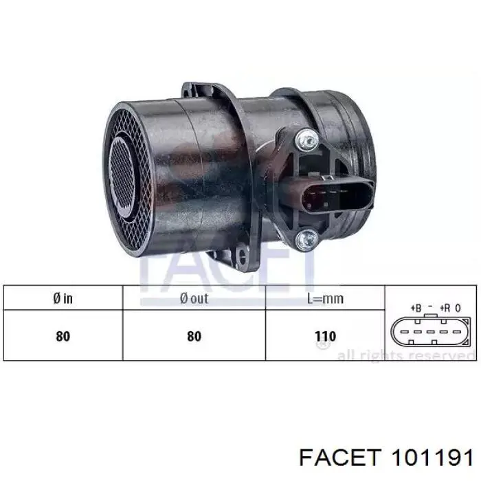 Sensor de fluxo (consumo) de ar, medidor de consumo M.A.F. - (Mass Airflow) VAG 0986284007 preço, a partir de 45,22 USD