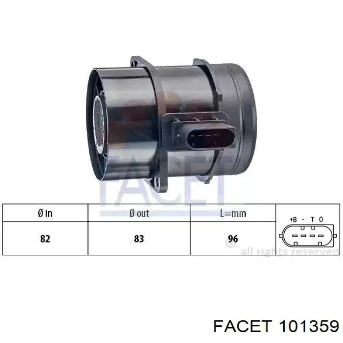Sensor de fluxo (consumo) de ar, medidor de consumo M.A.F. - (Mass Airflow) 0281002656 Chrysler