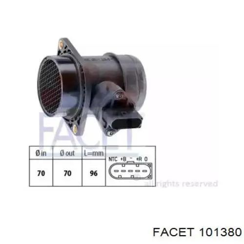 Sensor de fluxo (consumo) de ar, medidor de consumo M.A.F. - (Mass Airflow) VV175 Starline