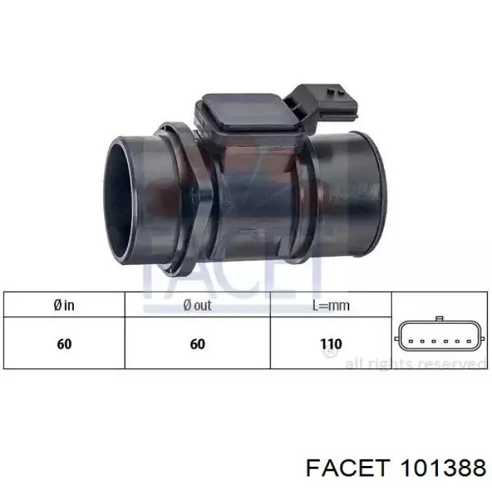 Sensor de fluxo (consumo) de ar, medidor de consumo M.A.F. - (Mass Airflow) Nissan/Infiniti 8200280056 preço, a partir de 54,48 USD