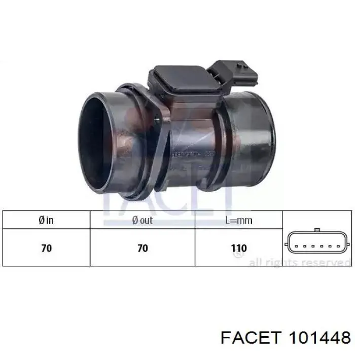93854 NGK Sensor de fluxo (consumo) de ar, medidor de consumo M.A.F. - (Mass Airflow)