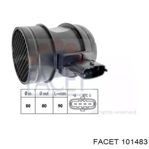 Sensor de fluxo (consumo) de ar, medidor de consumo M.A.F. - (Mass Airflow) Facet 101483 preço, a partir de 122,44 USD