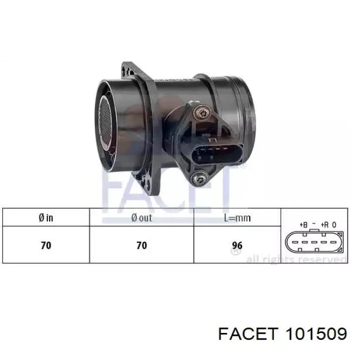 130821971 Mercedes Sensor de fluxo (consumo) de ar, medidor de consumo M.A.F. - (Mass Airflow)
