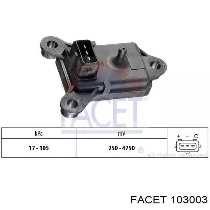 Sensor de pressão no coletor de admissão, MAP PRT0304 Magneti Marelli
