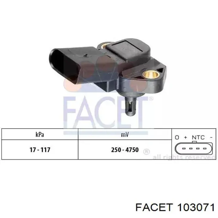 Sensor de pressão no coletor de admissão, MAP Facet 103071 preço, a partir de 39,83 USD