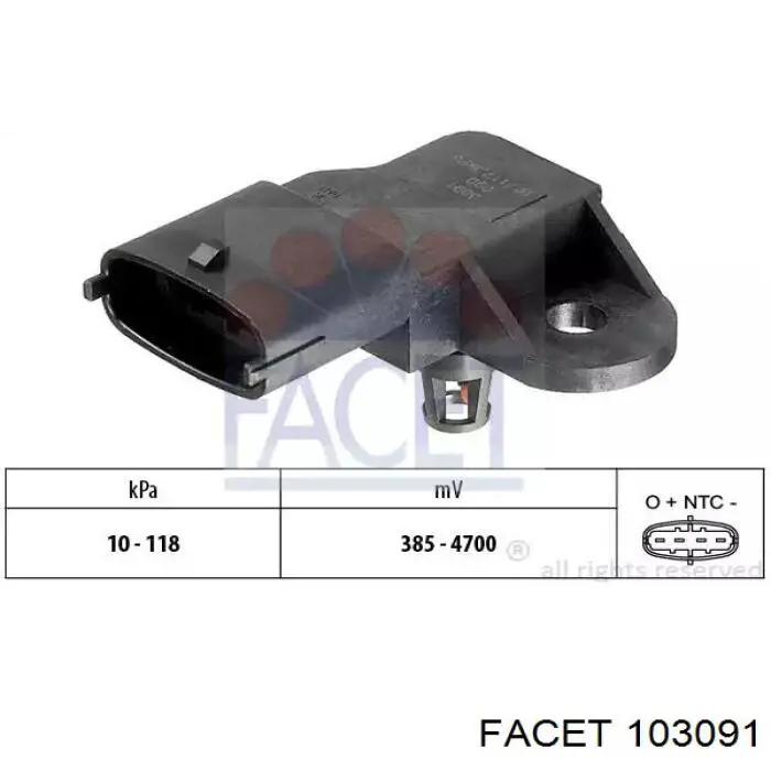 Sensor de pressão no coletor de admissão, MAP 261230245 Bosch