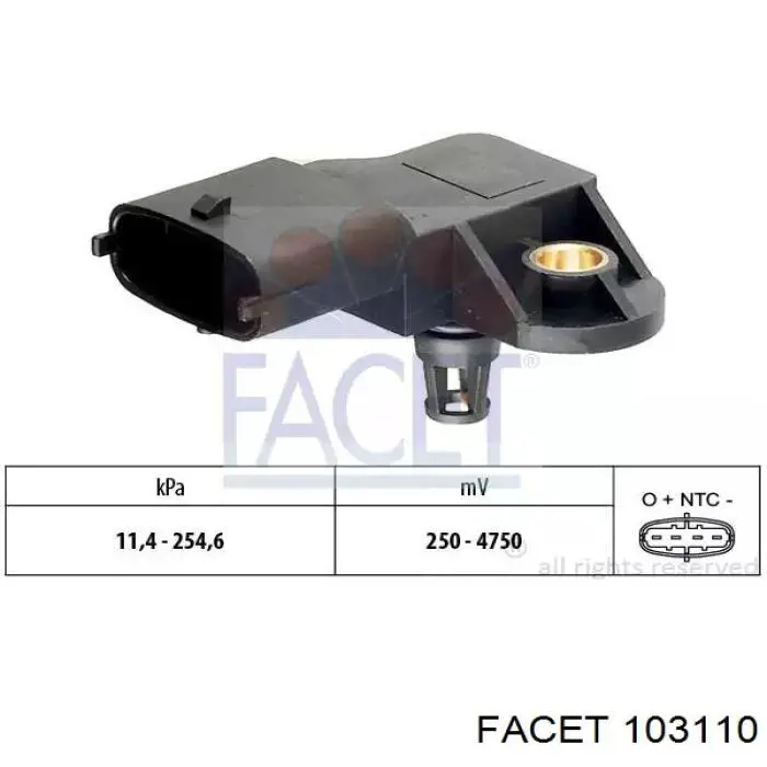 Sensor de pressão no coletor de admissão, MAP APS50 Magneti Marelli