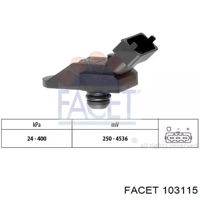 Sensor de pressão no coletor de admissão, MAP Facet 103115 preço, a partir de 58,06 USD