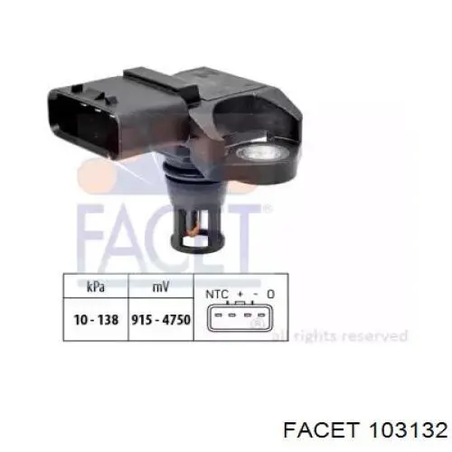 Sensor de pressão no coletor de admissão, MAP Facet 103132 preço, a partir de 43,21 USD