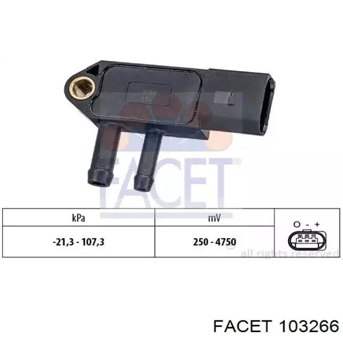 Sensor de pressão dos gases de escape Facet 103266 preço, a partir de 35,82 USD