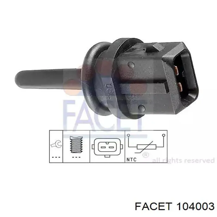 Sensor de temperatura da mistura de ar Facet 104003 preço, a partir de 12,69 USD