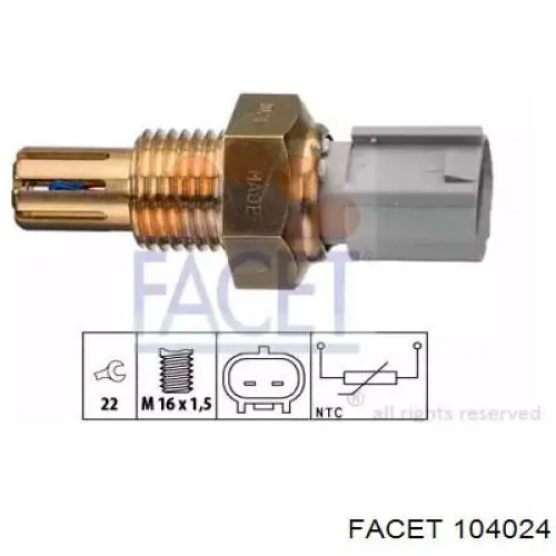 Sensor de temperatura da mistura de ar Facet 104024 preço, a partir de 22,28 USD