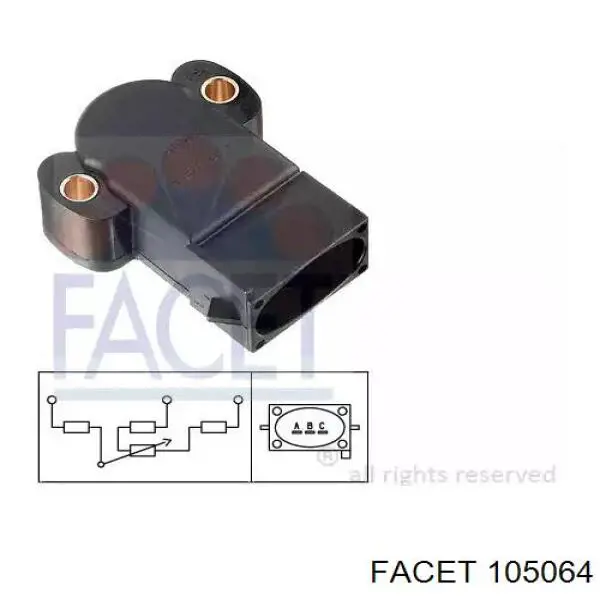 Sensor de posição da válvula de borboleta (potenciômetro) Facet 105064 preço, a partir de 31,12 USD