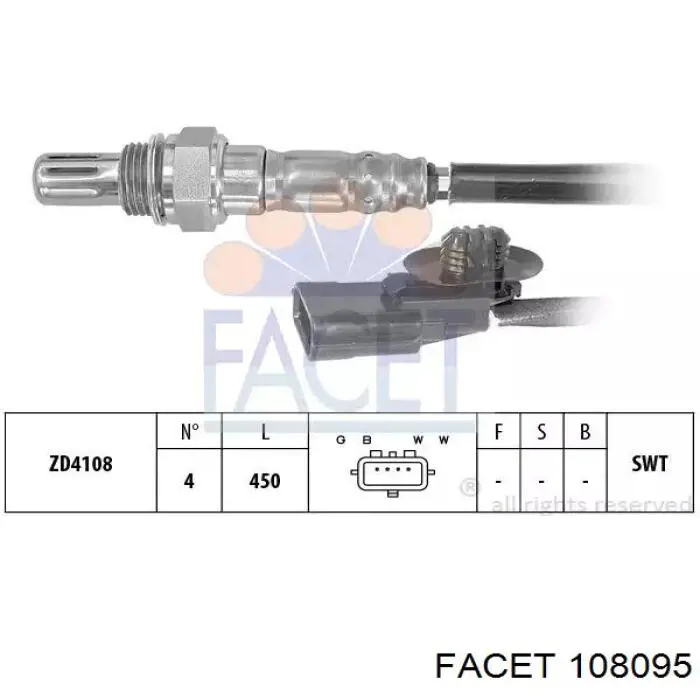 Sonda lambda, sensor de oxigênio depois de catalisador Facet 108095 preço, a partir de 76,93 USD