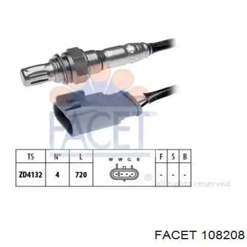 1846115 Ford Sonda lambda, sensor de oxigênio até o catalisador
