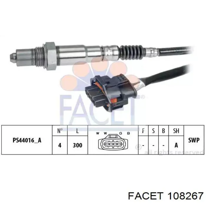 Sonda lambda, sensor de oxigênio depois de catalisador Facet 108267 preço, a partir de 81,03 USD