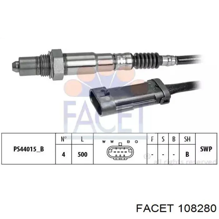 Sonda lambda, sensor de oxigênio até o catalisador Facet 108280 preço, a partir de 64,96 USD