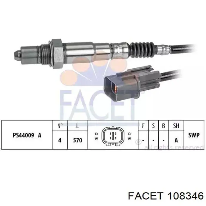 Sonda lambda, sensor de oxigênio Facet 108346 preço, a partir de 98,75 USD