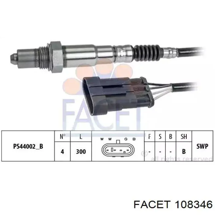 Compre 108346 Facet Sonda lambda, sensor de oxigênio
