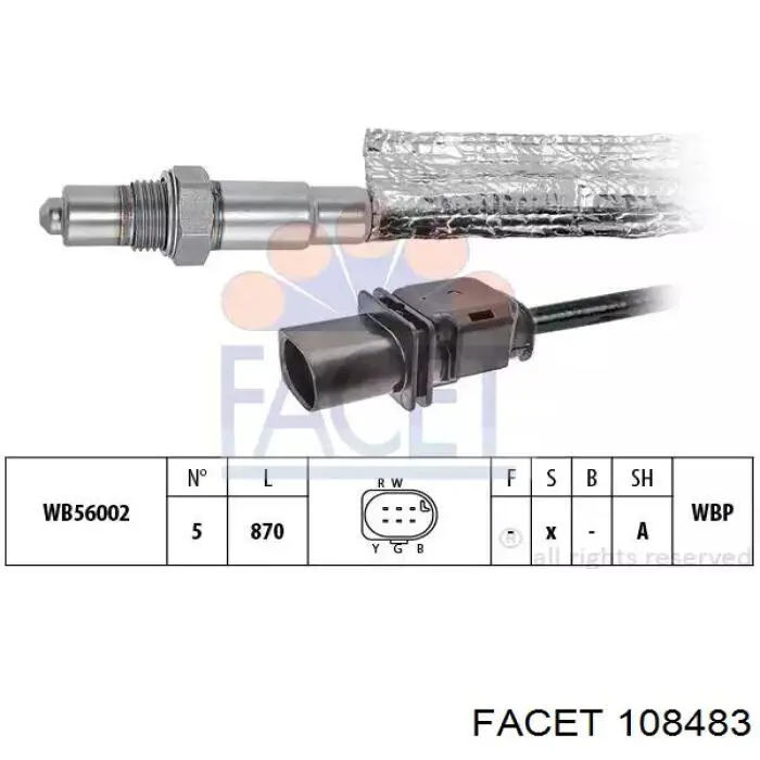 Sonda lambda, sensor de oxigênio até o catalisador Facet 108483 preço, a partir de 116,56 USD