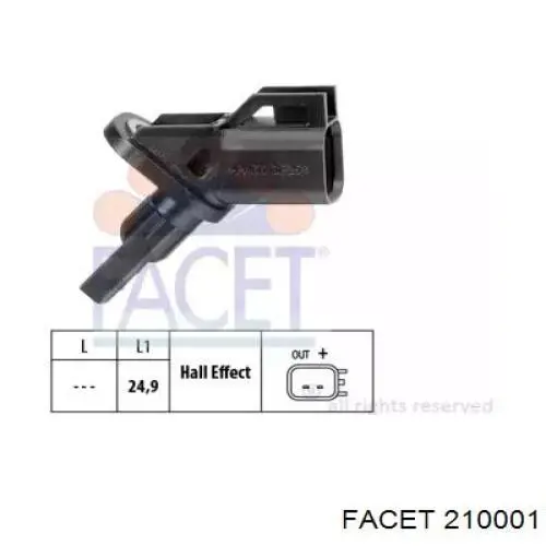 Sensor dianteiro de ABS Facet 210001 preço, a partir de 19,39 USD