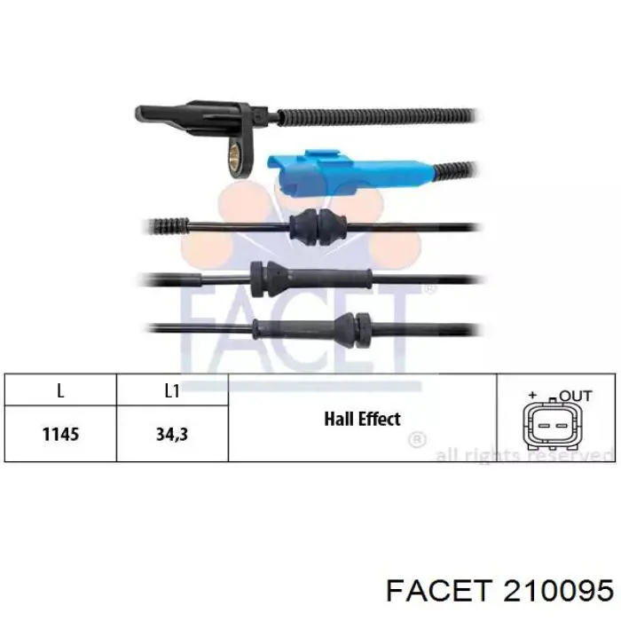 Compre 210095 Facet Sensor dianteiro de ABS