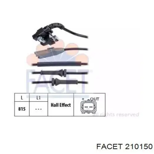78662 FAE Sensor ABS traseiro