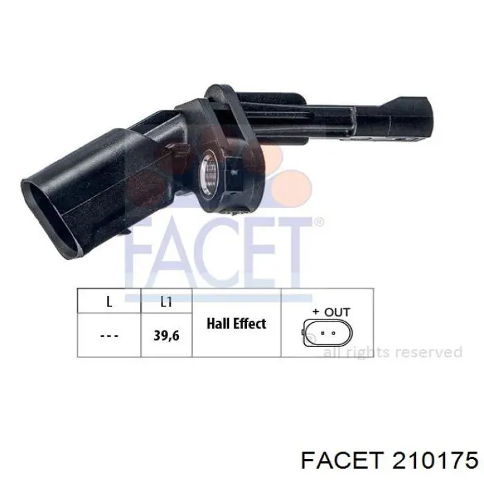 210175 Facet Sensor ABS traseiro esquerdo