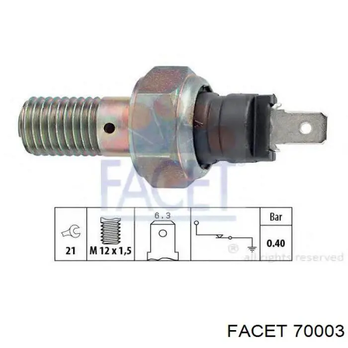 Compre 70003 Facet Sensor de pressão de óleo