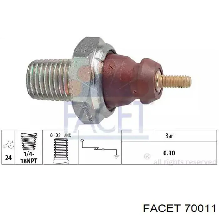 Sensor de pressão de óleo Facet 70011 preço, a partir de 5,31 USD