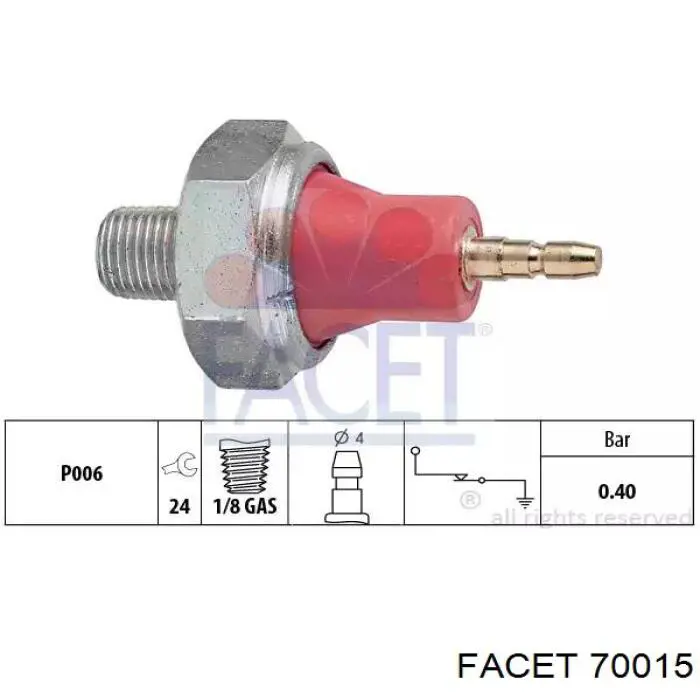 Sensor de pressão de óleo Facet 70015 preço, a partir de 5,44 USD