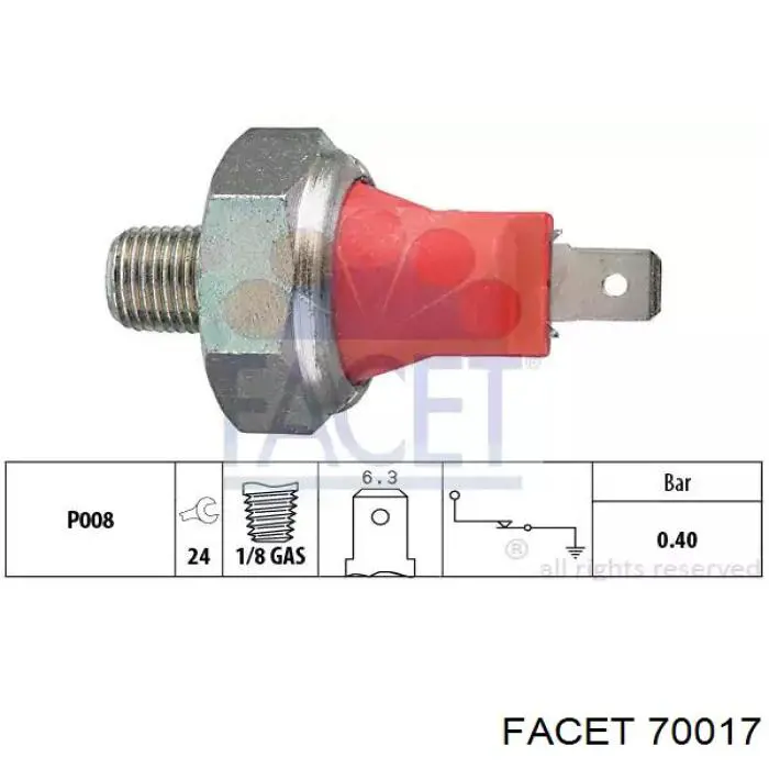 Sensor de pressão de óleo Facet 70017 preço, a partir de 5,21 USD