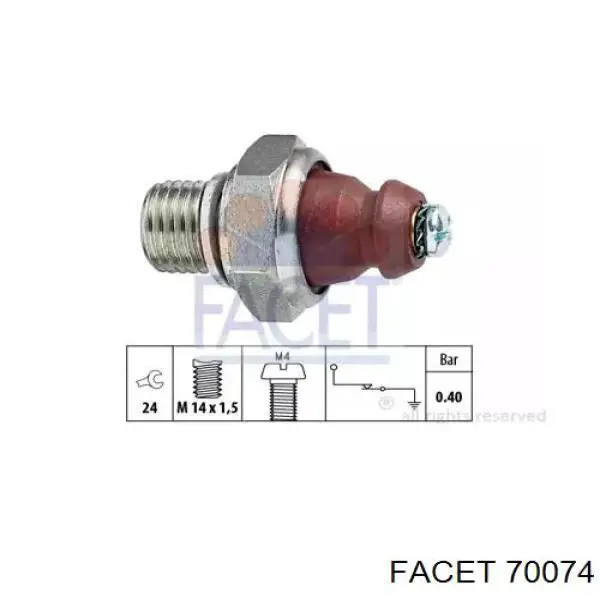 Sensor de pressão de óleo Facet 70074 preço, a partir de 5,99 USD