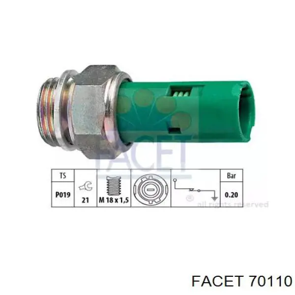 Sensor de pressão de óleo Facet 70110 preço, a partir de 7,75 USD