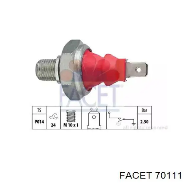 Sensor de pressão de óleo Facet 70111 preço, a partir de 6,54 USD