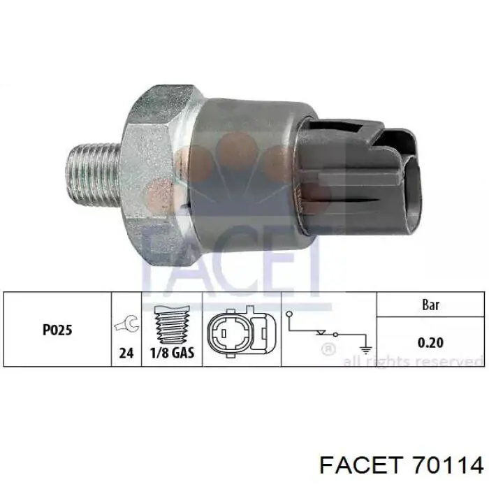 Sensor de pressão de óleo Facet 70114 preço, a partir de 5,36 USD