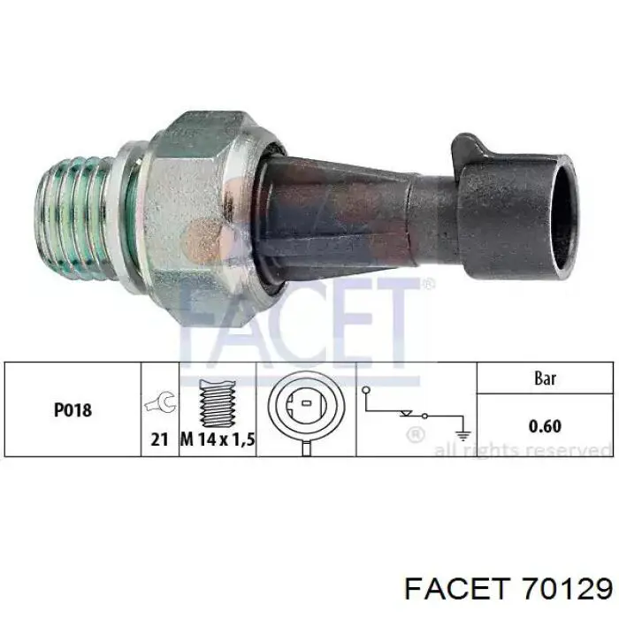 Sensor de pressão de óleo Facet 70129 preço, a partir de 6,84 USD