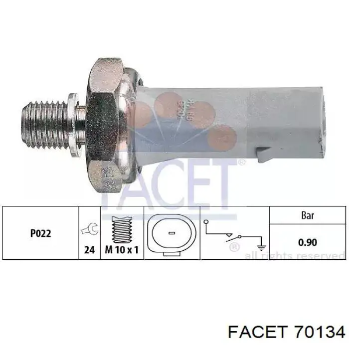 Sensor de pressão de óleo Facet 70134 preço, a partir de 8,36 USD