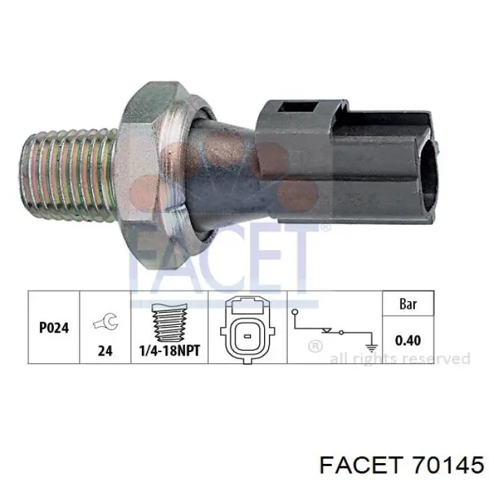 9659173880 Fiat/Alfa/Lancia Sensor de pressão de óleo