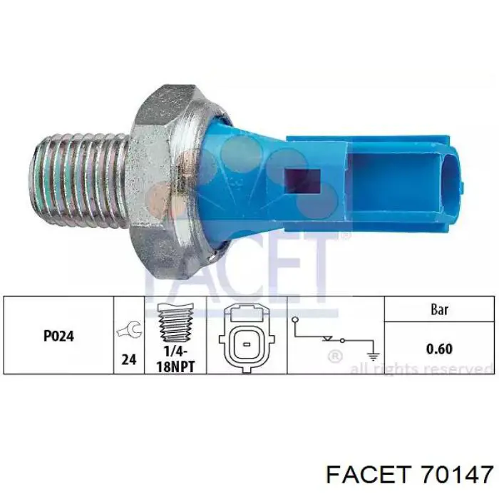 Sensor de pressão de óleo Facet 70147 preço, a partir de 11,70 USD