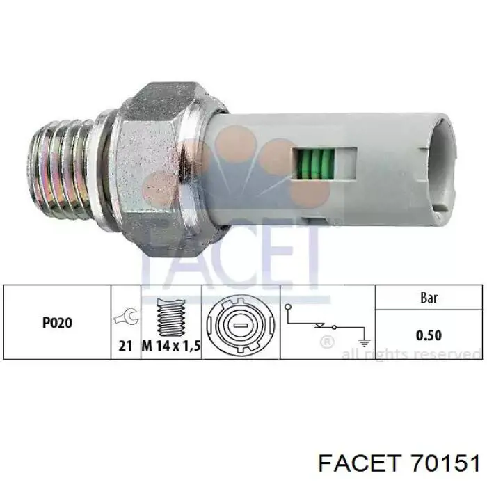 Sensor de pressão de óleo Facet 70151 preço, a partir de 7,31 USD